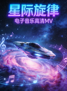 星际旋律MV海报 - 电子音乐高清MV